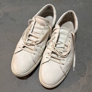 Men's Casual Lace-Up Sneakers in White Oliver Cabell